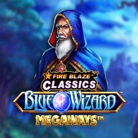 Fire Blaze Blue Wizard Megaways slot visual from Rarestone Gaming available on granawincasinoo.com