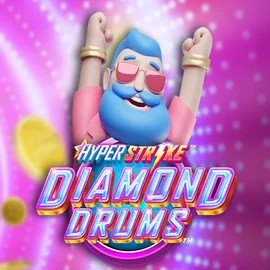 Hyper Strike Diamond Drums slot logo by Gameburger Studios at Granawin Casino